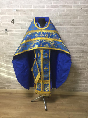 Slavic style vestments in Colosseum brocade - Priest vestments - Clothes for priests - Liturgical vestments - Liturgical garments