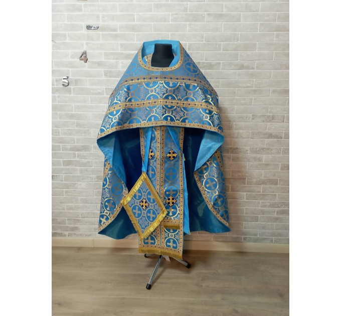 Slavic style vestments in brocade - Priest vestments - Clothes for priests - Liturgical vestments - Liturgical garments