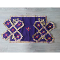 Chalice Covers with machine embroidery in gabardine/ satin / velvet