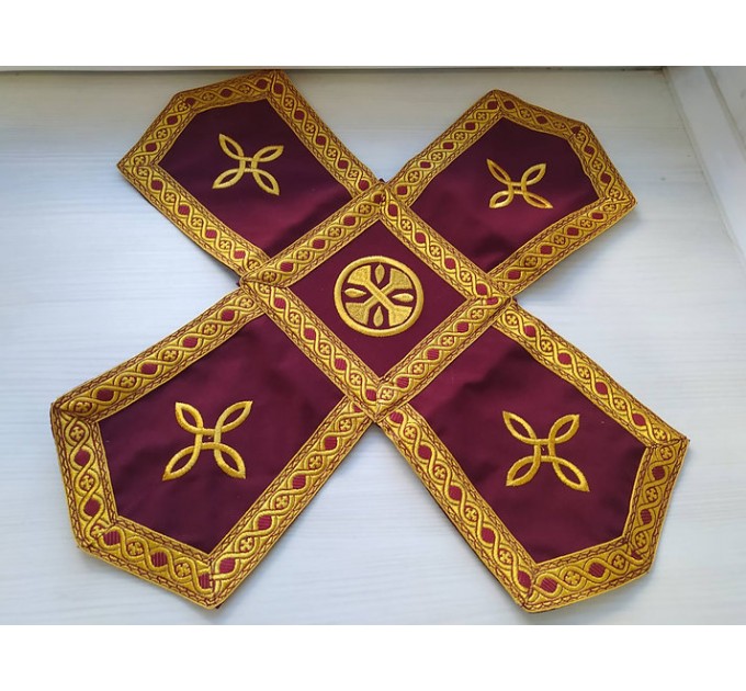 Embroidered Chalice Covers in gabardine/ satin / velvet - Aer and chalice veil