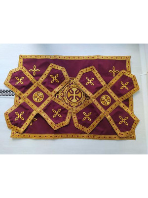 Embroidered Chalice Covers in gabardine/ satin / velvet - Aer and chalice veil