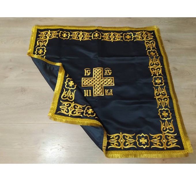 Embroidered Gospel Cover In atlas / velvet - Gospel Vestment - Gospel Cape