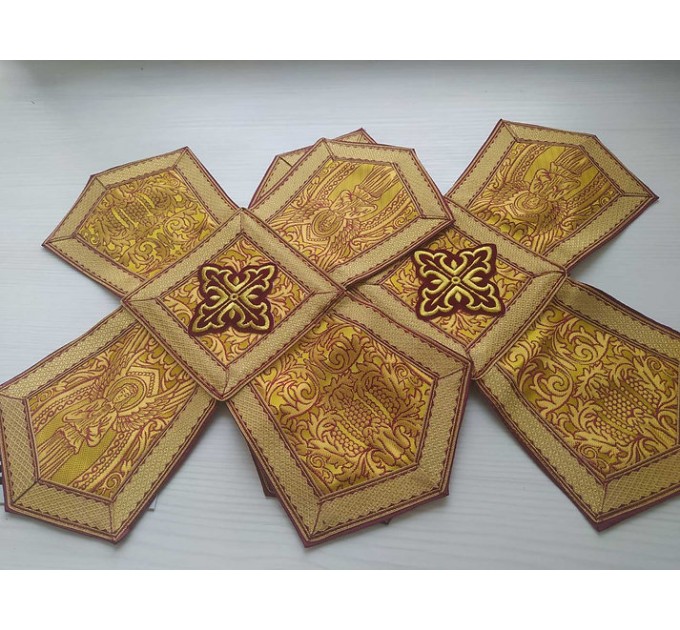 Orthodox Chalice Covers on angels brocade