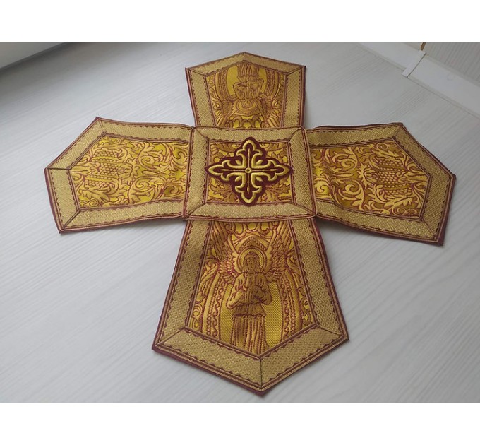 Orthodox Chalice Covers on angels brocade