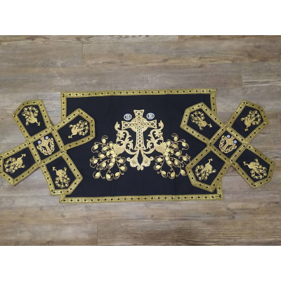 Orthodox Embroidered Chalice Covers from greek brocade - Aer and chalice veil set