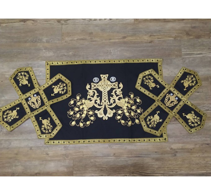 Orthodox Embroidered Chalice Covers from greek brocade - Aer and chalice veil set