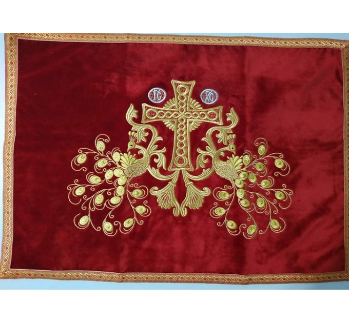 Orthodox Embroidered Chalice Covers from greek brocade - Aer and chalice veil set