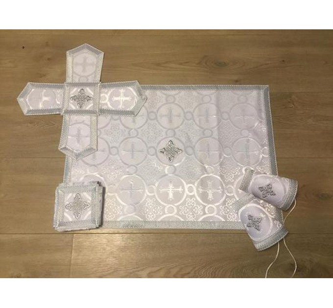 Orthodox Chalice Covers from greek brocade - Aer and chalice veil set altar