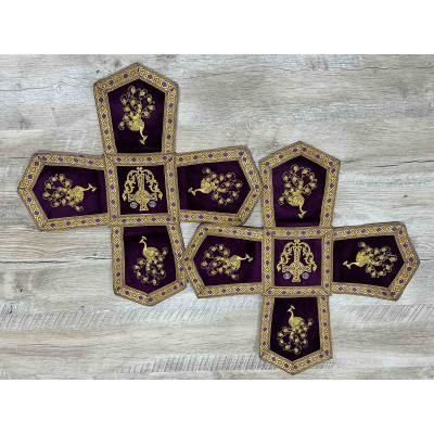 Orthodox Embroidered Chalice Covers from greek brocade - Aer and chalice veil set