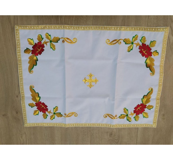 Orthodox Embroidered Chalice Covers from greek brocade - Aer, chalice veil set