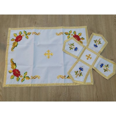 Orthodox Embroidered Chalice Covers from greek brocade - Aer, chalice veil set