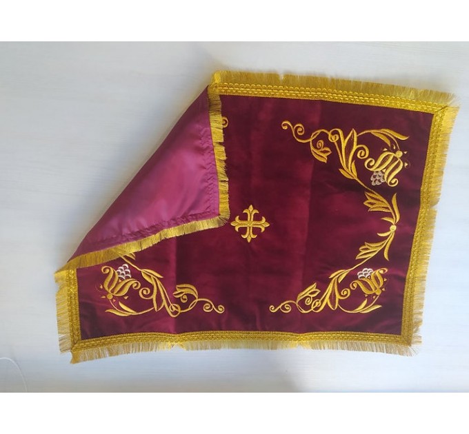 Orthodox Embroidered Chalice Covers in gabardine, satin, velvet - Aer and veils