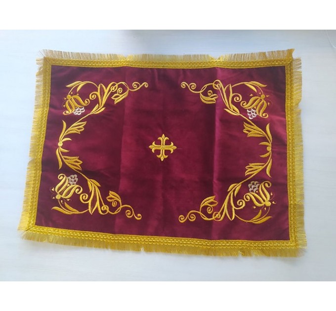 Orthodox Embroidered Chalice Covers in gabardine, satin, velvet - Aer and veils