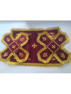 Orthodox Embroidered Chalice Covers in gabardine, satin, velvet - Aer and veils