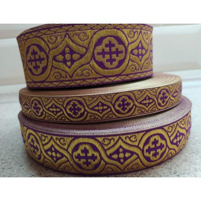 Pavlovsky Church galoon 2,5cm (1") 3,8 cm (1,5") 5 cm (2") - Church galoon - Liturgical Galloon trim - ribbon