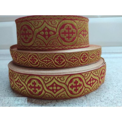 Pavlovsky Church galoon 2,5cm (1") 3,8 cm (1,5") 5 cm (2") - Church galoon - Liturgical Galloon trim - ribbon