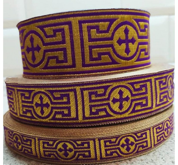 Greek Church galloon 2cm (0,79") 3 cm (1,18") 5 cm (2") - Church galloon - Liturgical Galloon trim - ribbon