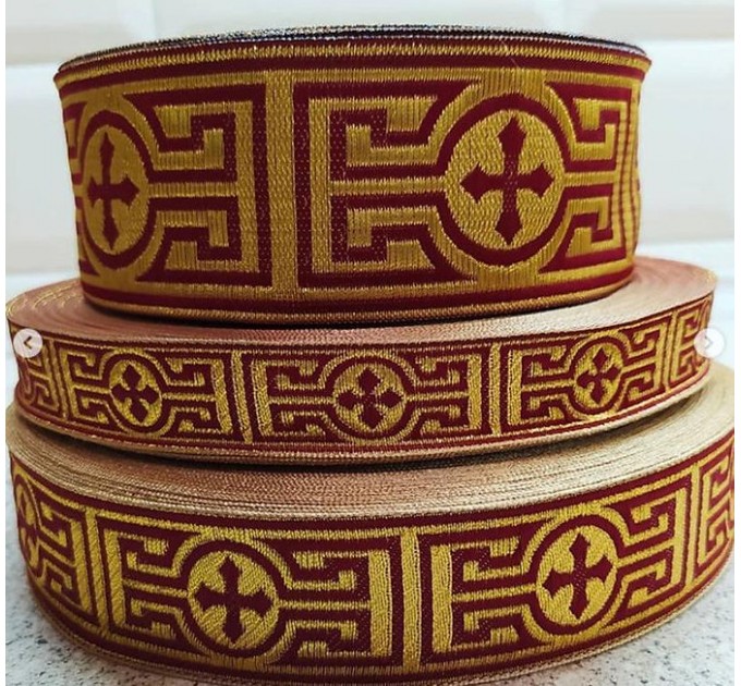 Greek Church galloon 2cm (0,79") 3 cm (1,18") 5 cm (2") - Church galloon - Liturgical Galloon trim - ribbon