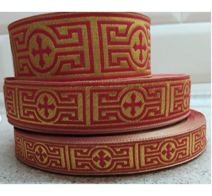 Greek Church galloon 2cm (0,79") 3 cm (1,18") 5 cm (2") - Church galloon - Liturgical Galloon trim - ribbon