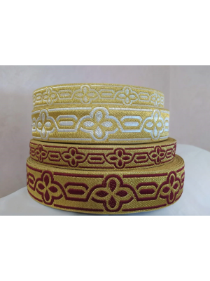 Floral Church galoon 2.5 cm (1") 4 cm (1.5") - Church galoon - Liturgical Galloon trim - ribbon