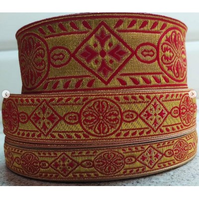 Byzantium Church galoon 2,5cm (1") 3,8 cm (1,5") 5 cm (2") - Church galoon - Liturgical Galloon trim - ribbon