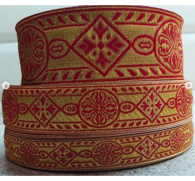 Byzantium Church galoon 2,5cm (1") 3,8 cm (1,5") 5 cm (2") - Church galoon - Liturgical Galloon trim - ribbon