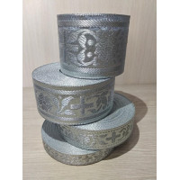 Silver Liturgical trim 5cm / 4cm / 2cm / 1.5 cm - Silver Church galoon - Silver galloon trim - Silver ribbon