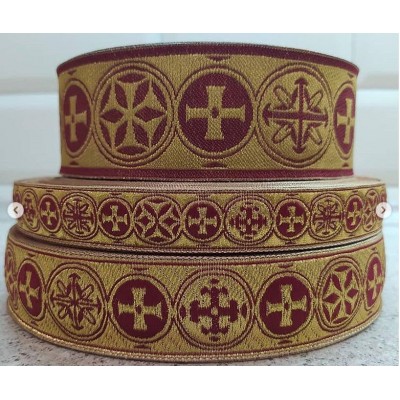 Athos Church galoon 2.5cm (0,98") 3.8 cm (1,49") 5 cm (2") - Church galoon trim