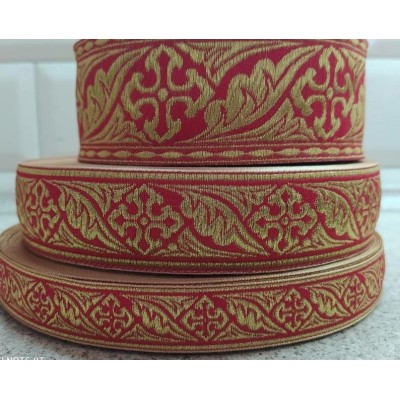 Leaf Church galoon 2.5cm (1") 3.8 cm (1.5") 5 cm (2") - Church galoon - Liturgical Galloon trim - ribbon