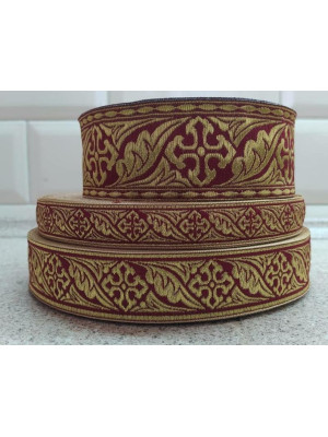 Leaf Church galoon 2.5cm (1") 3.8 cm (1.5") 5 cm (2") - Church galoon - Liturgical Galloon trim - ribbon