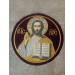 Liturgical embroidered vestment applique Jesus Christ - Round icon patch