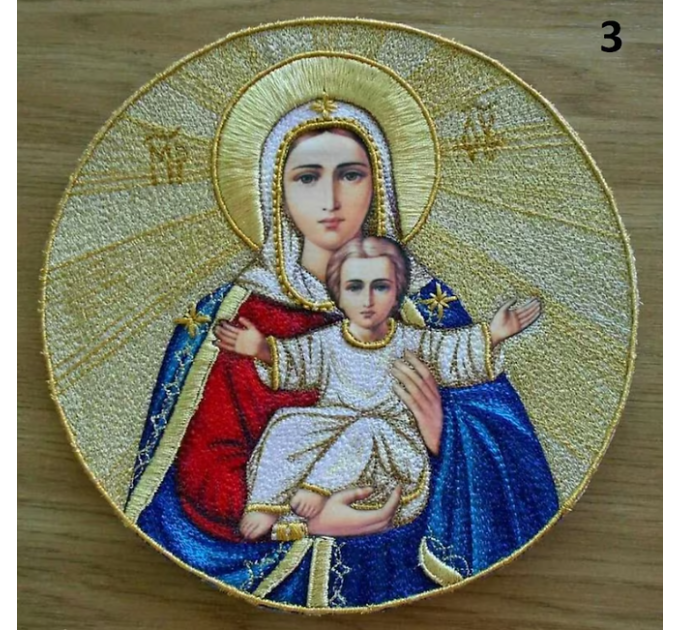 Application of the Blessed Virgin - Liturgical embroidered vestment appliques