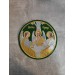 Liturgical embroidered vestment applique Trinity - Round icon patch