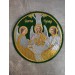 Liturgical embroidered vestment applique Trinity - Round icon patch