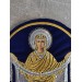 Liturgical embroidered vestment applique Virgin Orans- Round icon patch- Machine embroidery