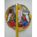 Liturgical embroidered vestment appliques - Round icon patch- Machine embroidery