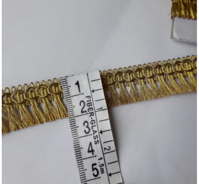 Lurex fringe - Gold fringe - Short Fringe