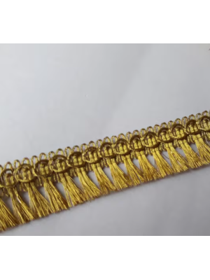 Lurex fringe 0,7" (2 cm) width - Gold fringe - Short Fringe