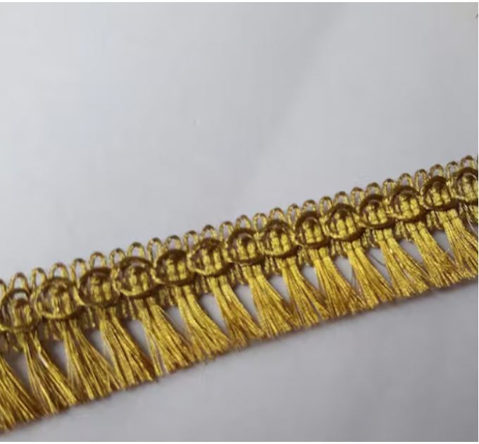 Lurex fringe - Gold fringe - Short Fringe