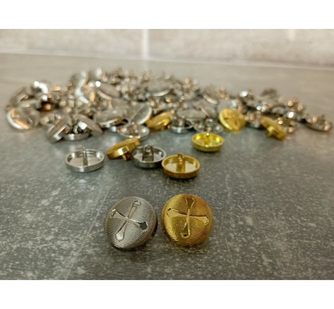 Metal buttons - Gold buttons - Silver buttons - 2cm buttons for liturgical cloth