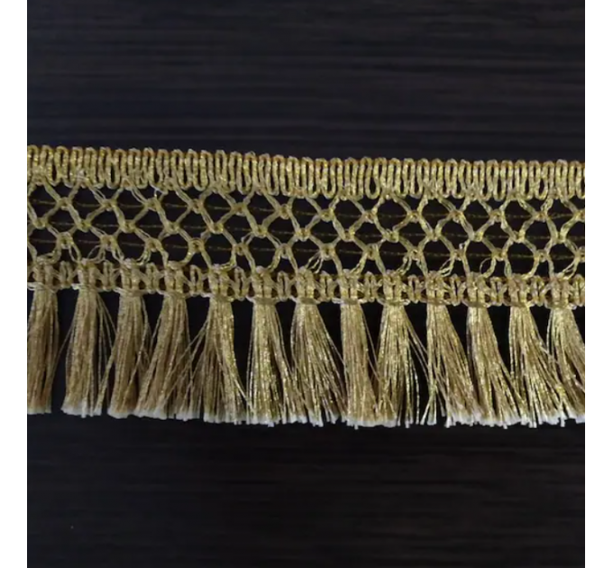 Openwork Lurex fringe - Gold fringe - Short Fringe - Silver fringe