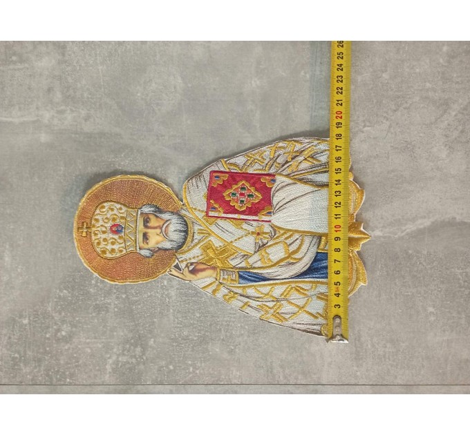 Saint Nicholas application - Liturgical embroidered vestment appliques patch