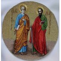 Application icons - Saints Peter and Paul - Round patch icons - Embroidered icon