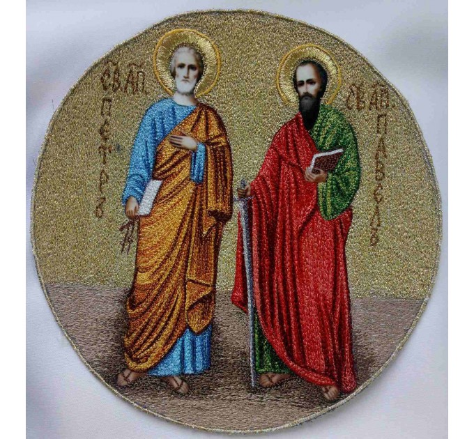 Application icons - Saints Peter and Paul - Round patch icons - Embroidered icon