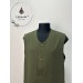 Chaplain vest in khaki color - Vest for priest without sleeves with pockets