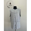 Embridered Vest with 4 pockets in linen-gabardine - Summer vest with 4 pockets