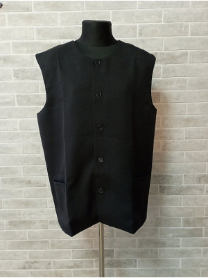 Embroidered Vest with grapes in their pockets - Black Waistcoat