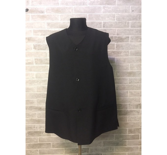 Priest vest in gabardine - Vest for priest without sleeves with pockets