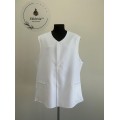 Summer Vest in gabardine - Summer Waistcoat in white gabardine - Orthodox coat