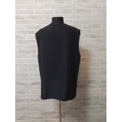 Vest with 2 two pockets in gabardine or wet silk or linen-gabardine - Waistcoat